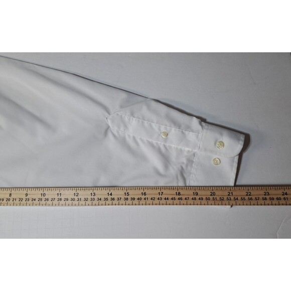 Vintage Mens Puritan White Long Sleeve Shirt Button Up Wrinkle Free Size XXL-2XL - Picture 4 of 10